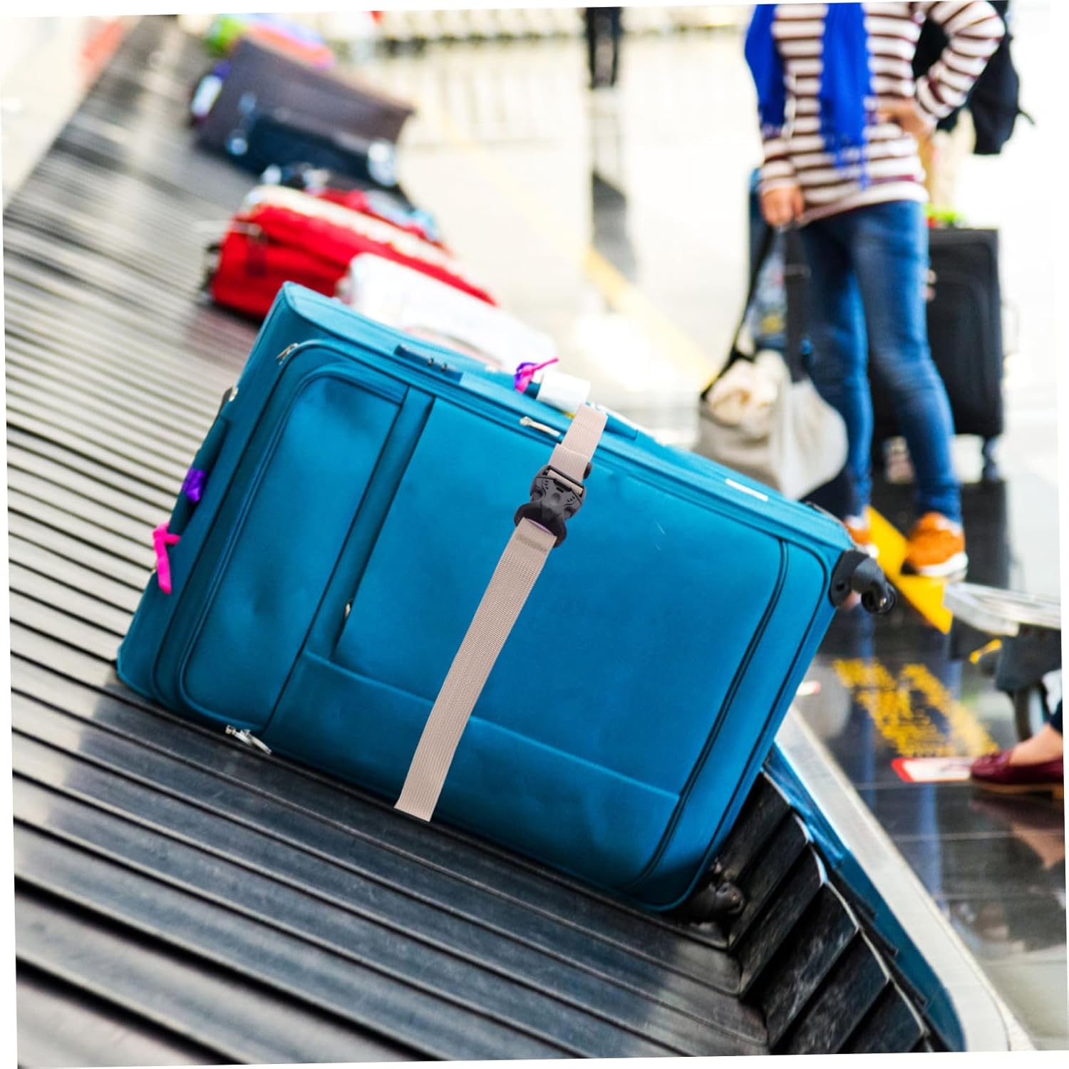 HORIALENCE Camping Luggage Strap Luggage Fixing Straps Buckle Suitcase for Outdoor image number 4