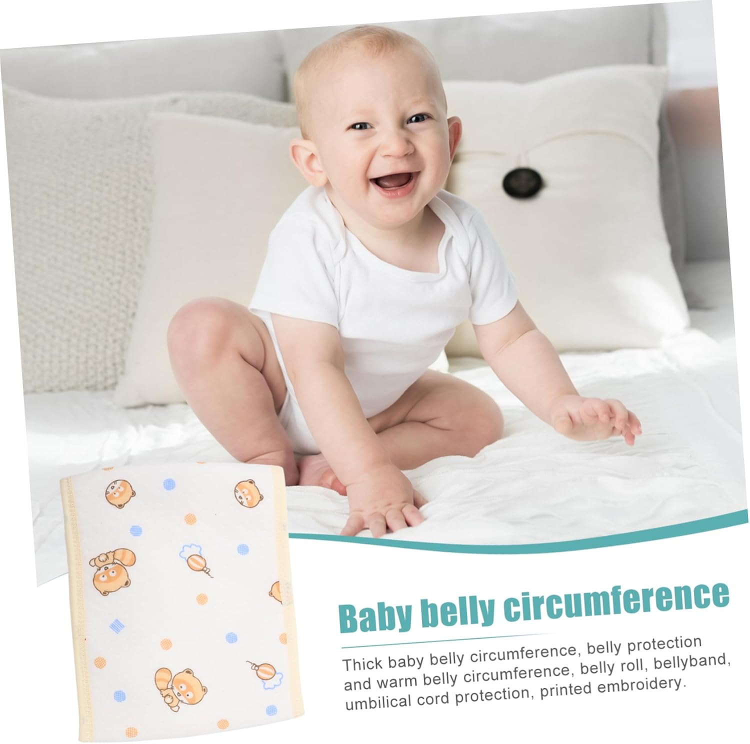 Vaguelly 3Pcs Cotton Navel Cord Boy Girl Belly Band Warm Comfortable Wrap Postpartum Belly Cover