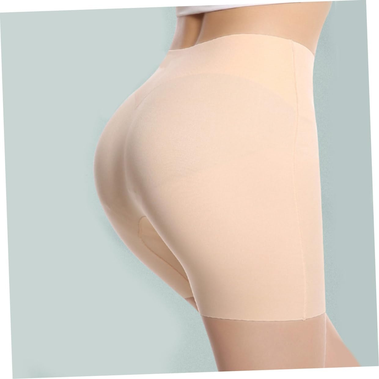 Beavorty Safety Shorts High Waist Seamless Thin Underwear Tummy Control Ice Cooling Skin Color L Large Anti-Exposure Breathable Shorts for Summer Khaki