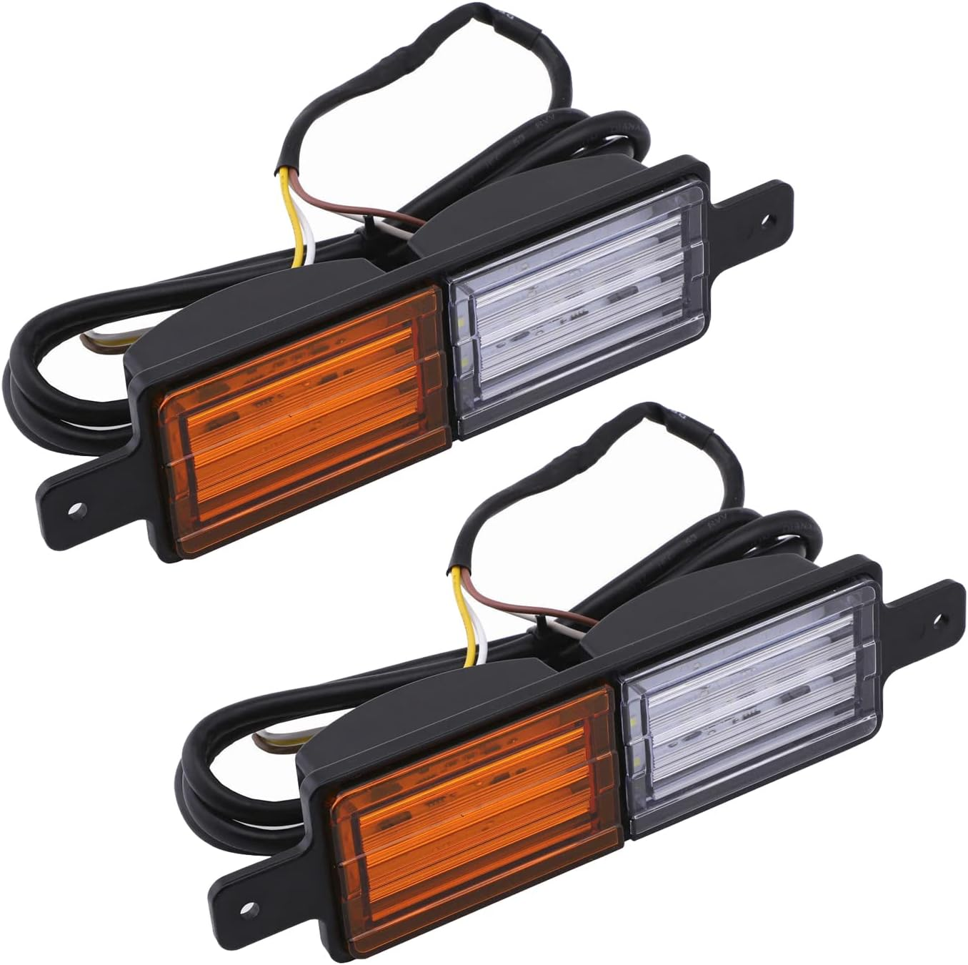 2X 30 LED Bullbar Indicator Lights Front Park DRL Amber for Marker Lamp image number 3