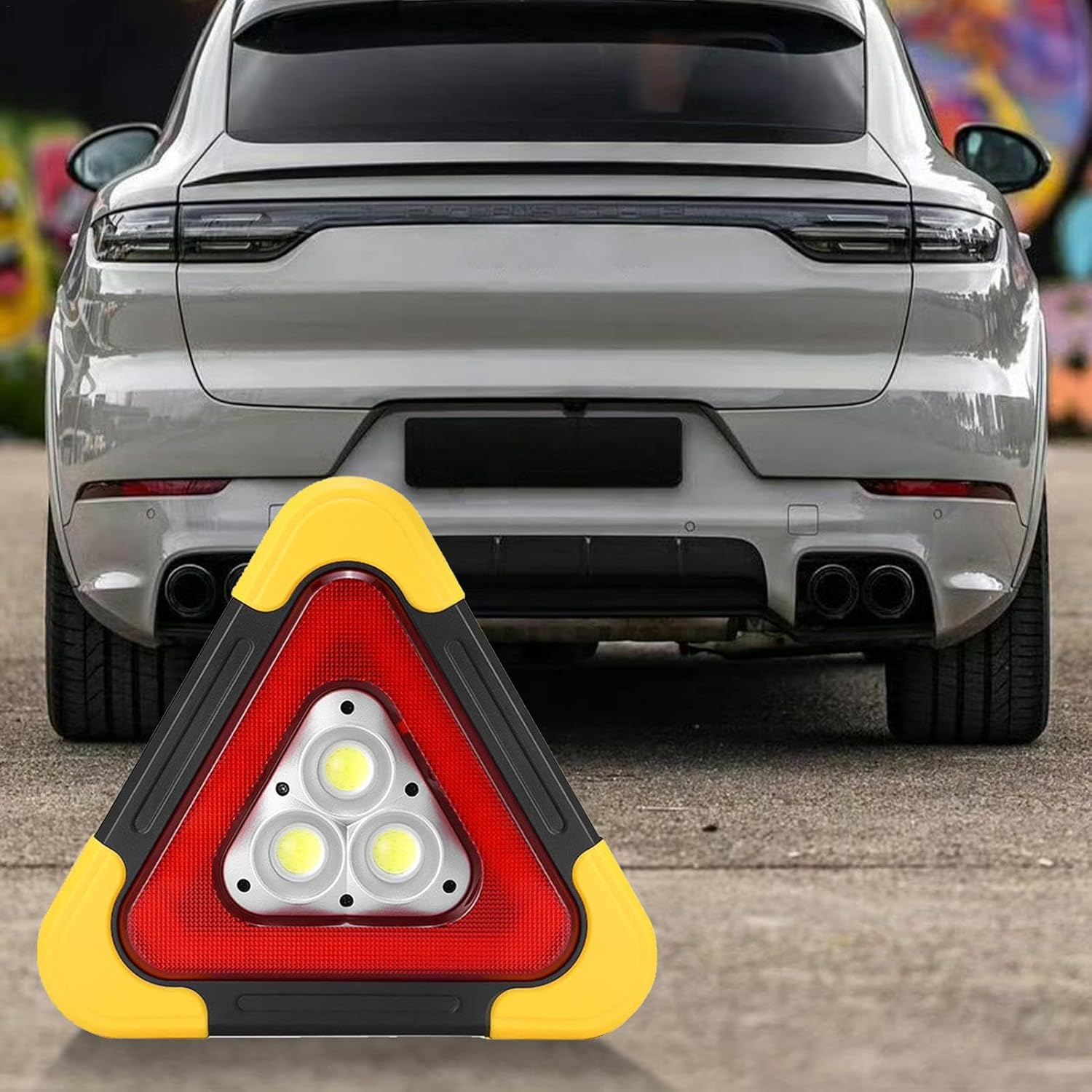 Triangular LED Lights for Car, Roadside Triangular Warning Light | Truck Triangles for Vehicle Breakdowns | Triangle Warning Light