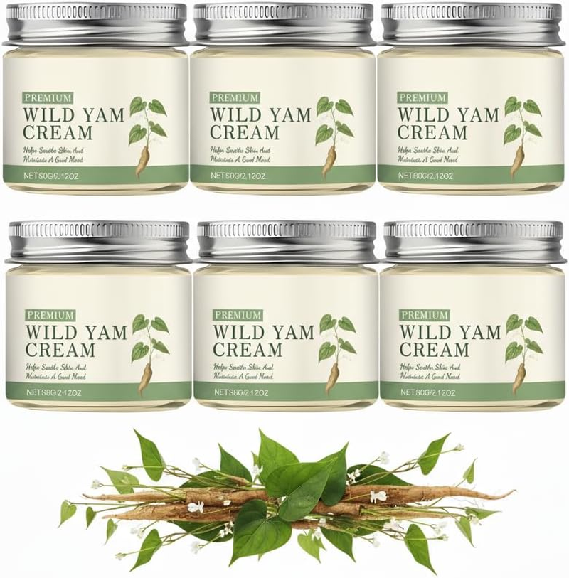 Wild Yam Cream Balance, Skin Hydrating & Nourishing Moisturiser for All Skin Types, Firm and Nourish the Skin.(6Pcs) image number 1