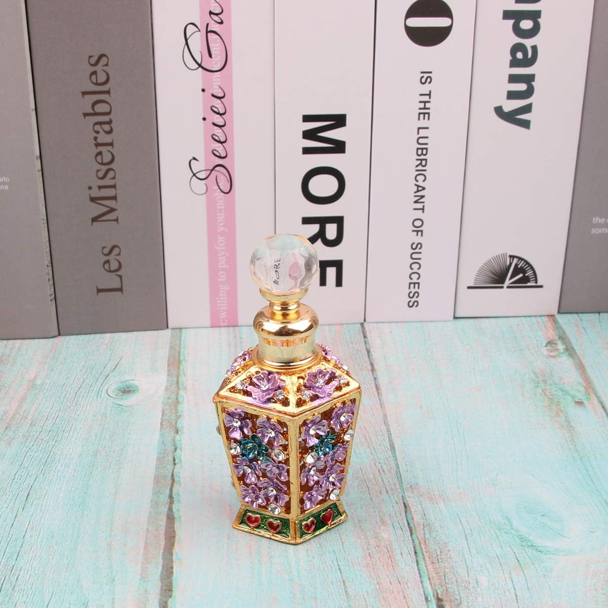 SEVENBEES Classic Vintage Antique Hollow-Out Flower Refillable Perfume Bottle