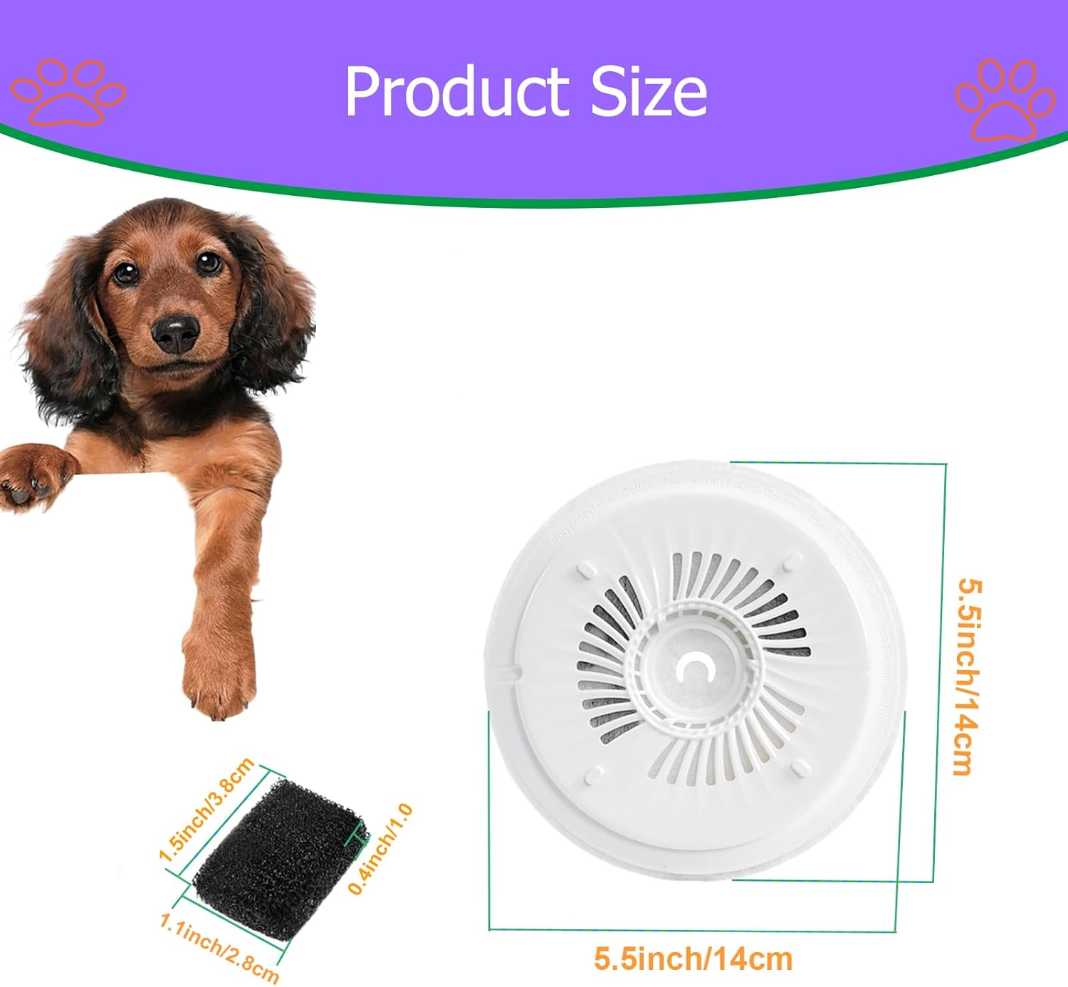 Cat Water Fountain Filter for Pet .Kit E Versweet 2S/3/3 Pro,E Versweet Solo/Solo SE Pet Water Fountain,Triple Filtration Pet Fountain Filters Replacement,Cat Fountain Filter Replacement image number 3