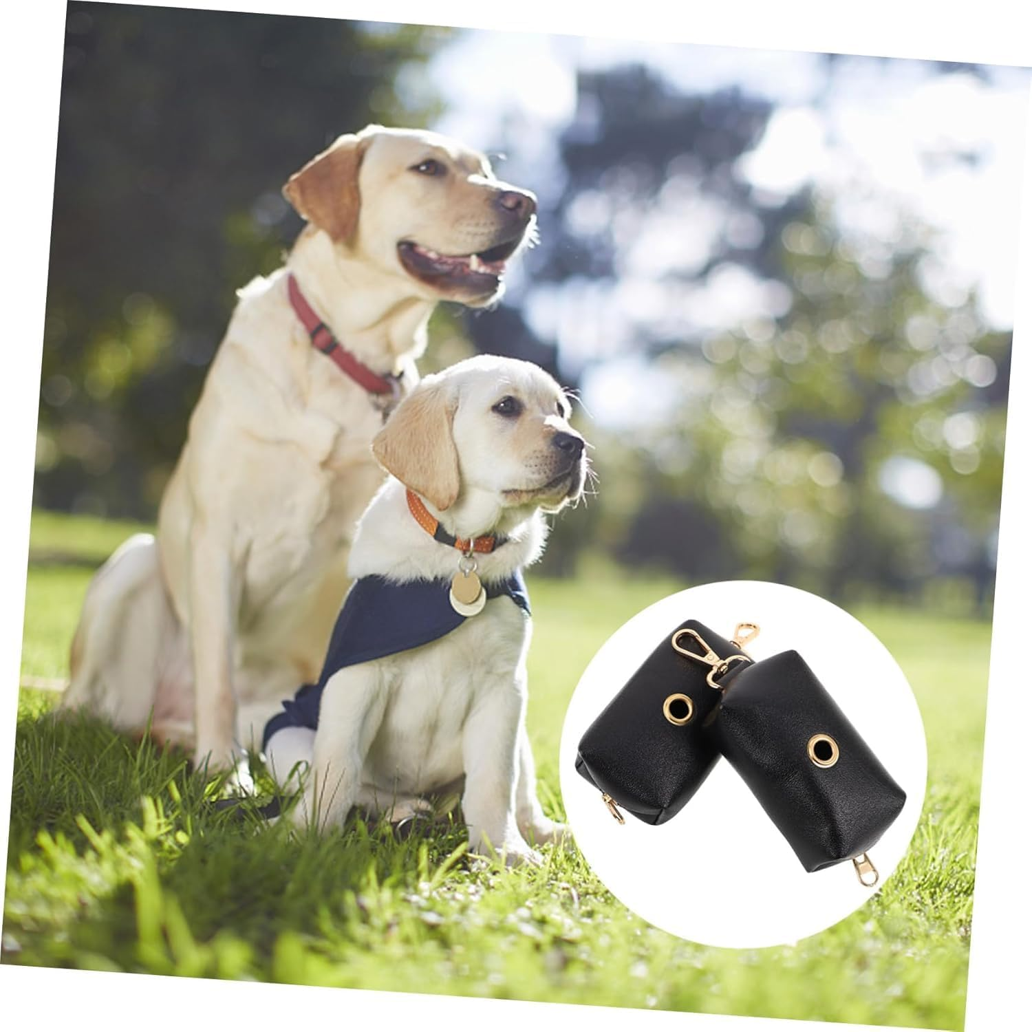 Fokmuaex 2PCS Dog Poop Bag Holder - Waste Bag Dispenser Pouch with Clip for Walking, Travel & Outdoor Use, Convenient Pet Cleanup Accessory image number 3