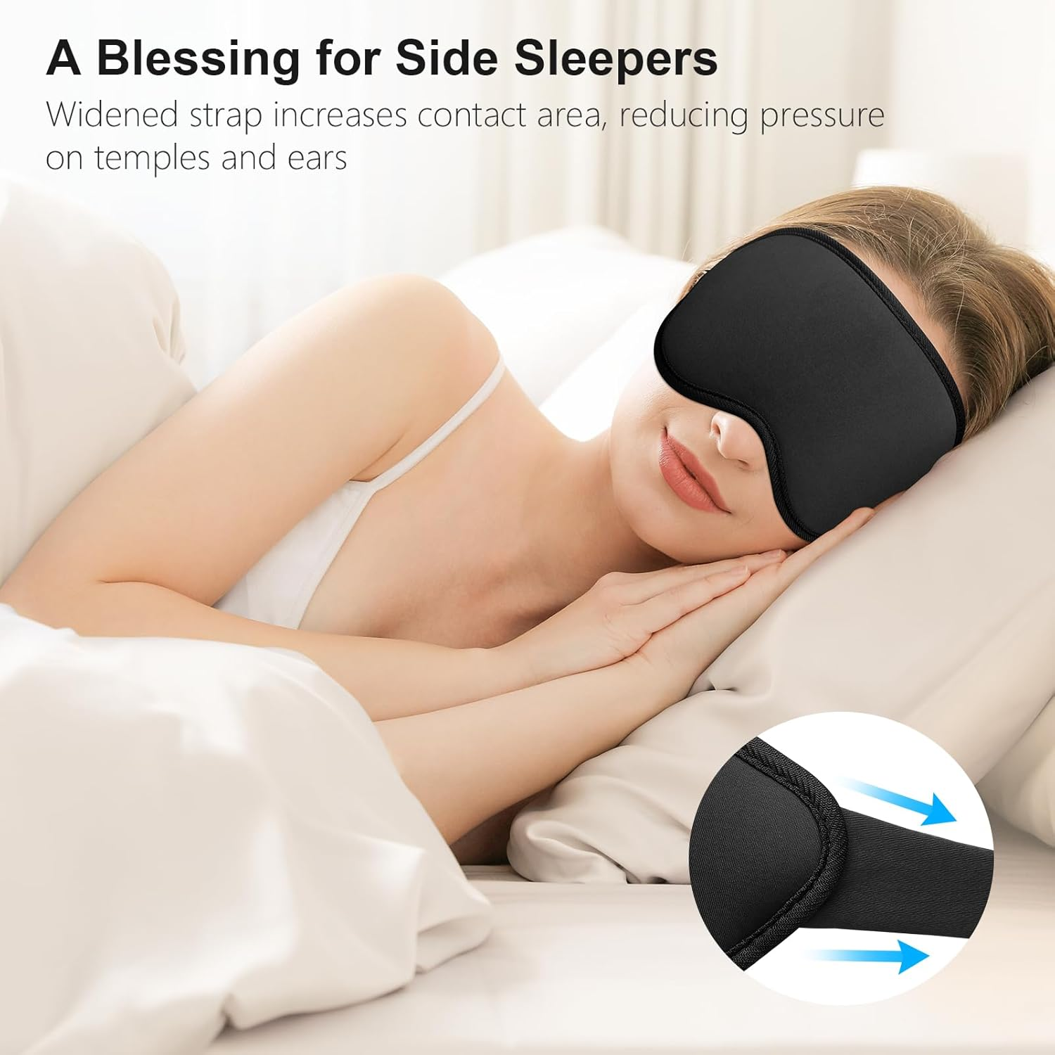 Light Blocking Sleep Masks for Men & Women-Zero Pressure Sleeping Eye Mask -3D Ergonomic Design Eye Movement and Eyelash Friendly, Ultra Comfortable Blindfold for Sleeping image number 1