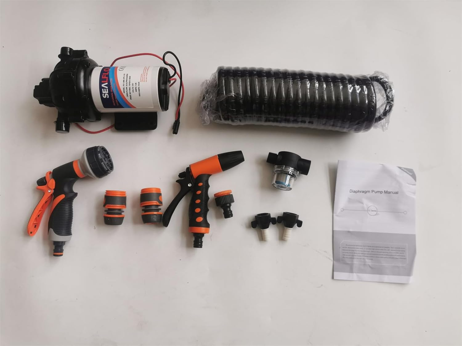 Washdown Deck Wash Pump Kit 75 PSI 12V 6.6GMP for Rv Boat Marine Yacht Caravan (BLACK) image number 6