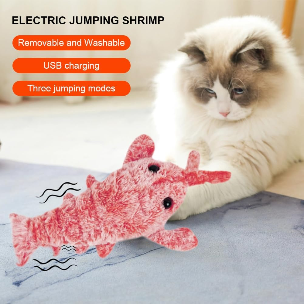 USB Charging Simulation Lobster Pet Toy Cute Interactive Shrimp Dog Toys Washable Electric Dancing Lobster Toy for Cats Toys image number 4