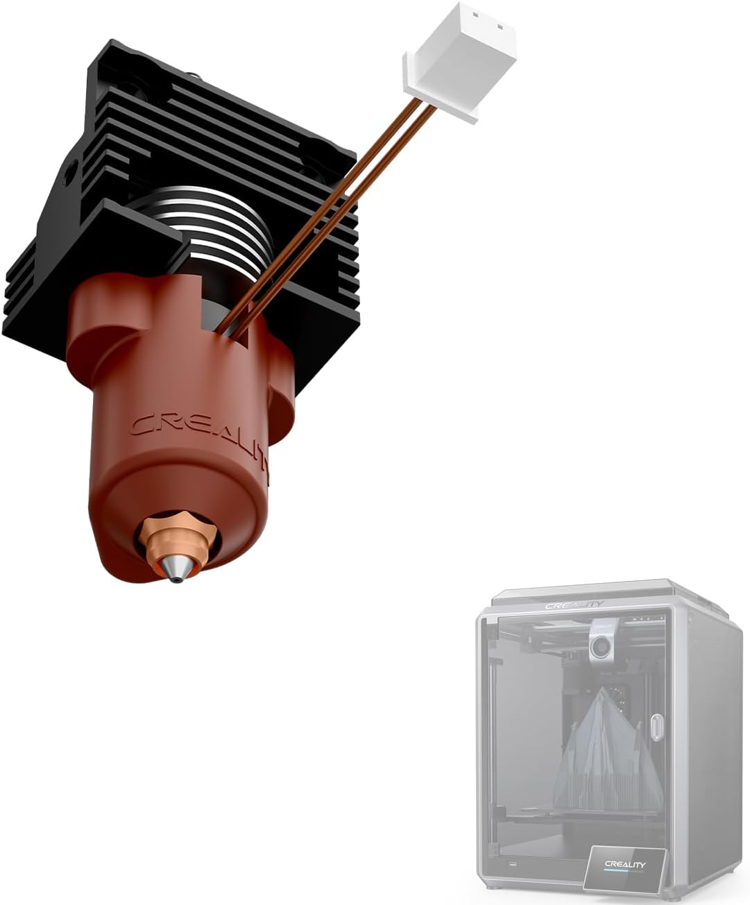 Creality Upgraded K1 Series Ceramic Heating Block Kit&mdash;Quick-Swap Nozzle Kit, High Thermal Conductivity, 300&deg;C High Temperature Resistance, 3D Printer Accessories for K1/K1 Max/K1C image number 4