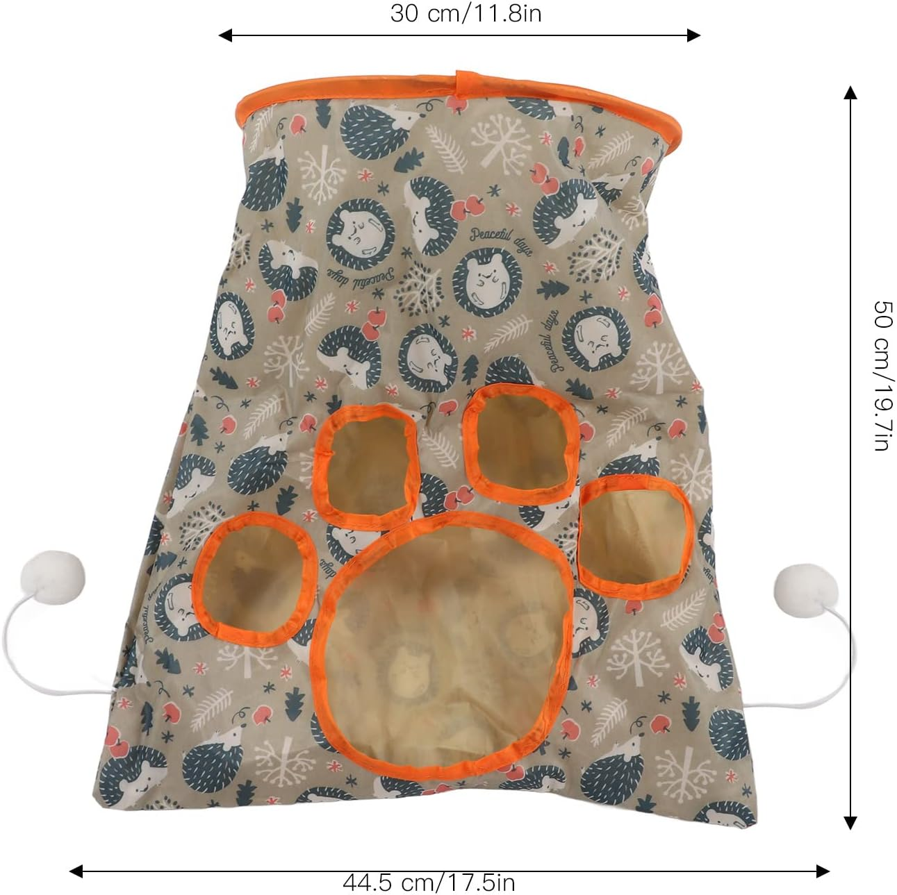 EVTSCAN Cat Tunnel Toy Collapsible 3 Layers Paper Ring Pet Tunnel with Plush Ball and Folding Plush Mouse for Pets(Blue) image number 4