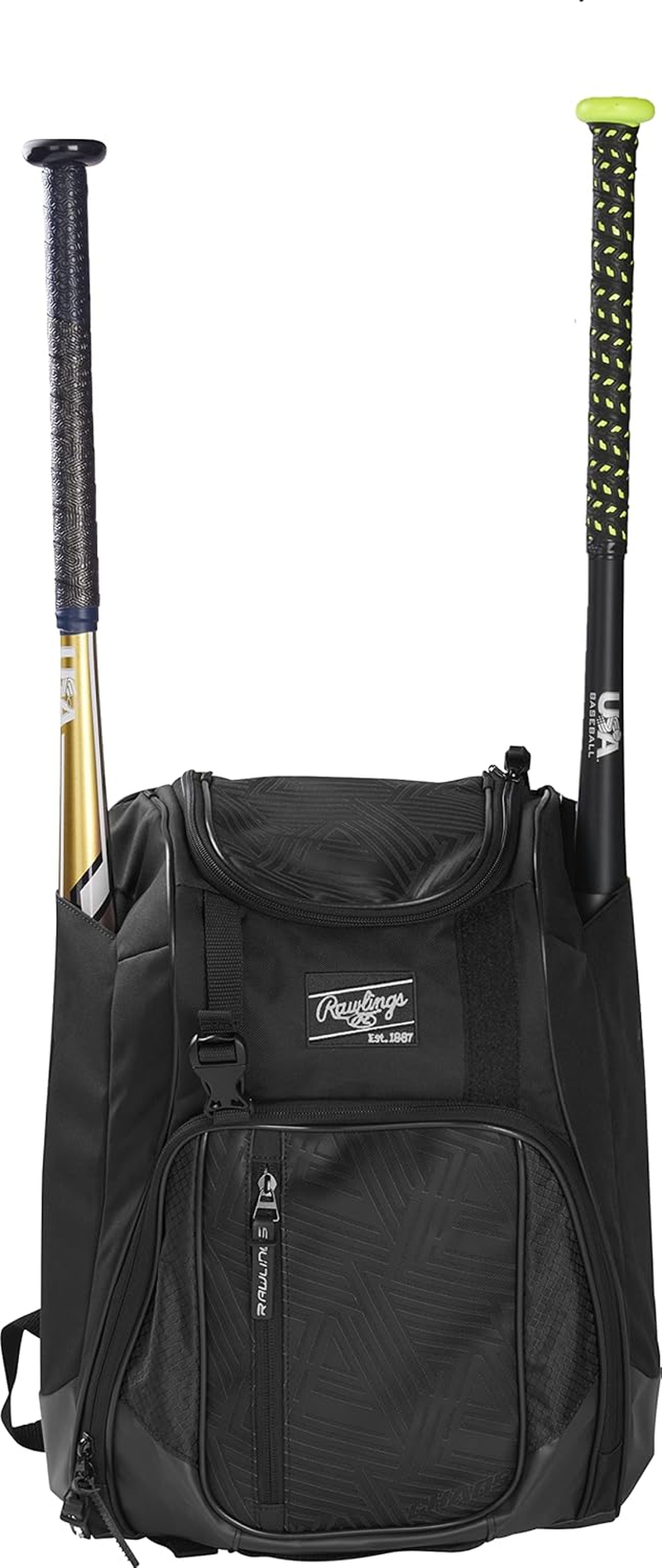 Rawlings | Chaos Backpack Bag Series | T-Ball & Youth | Baseball & Fastpitch Softball | Multiple Colors