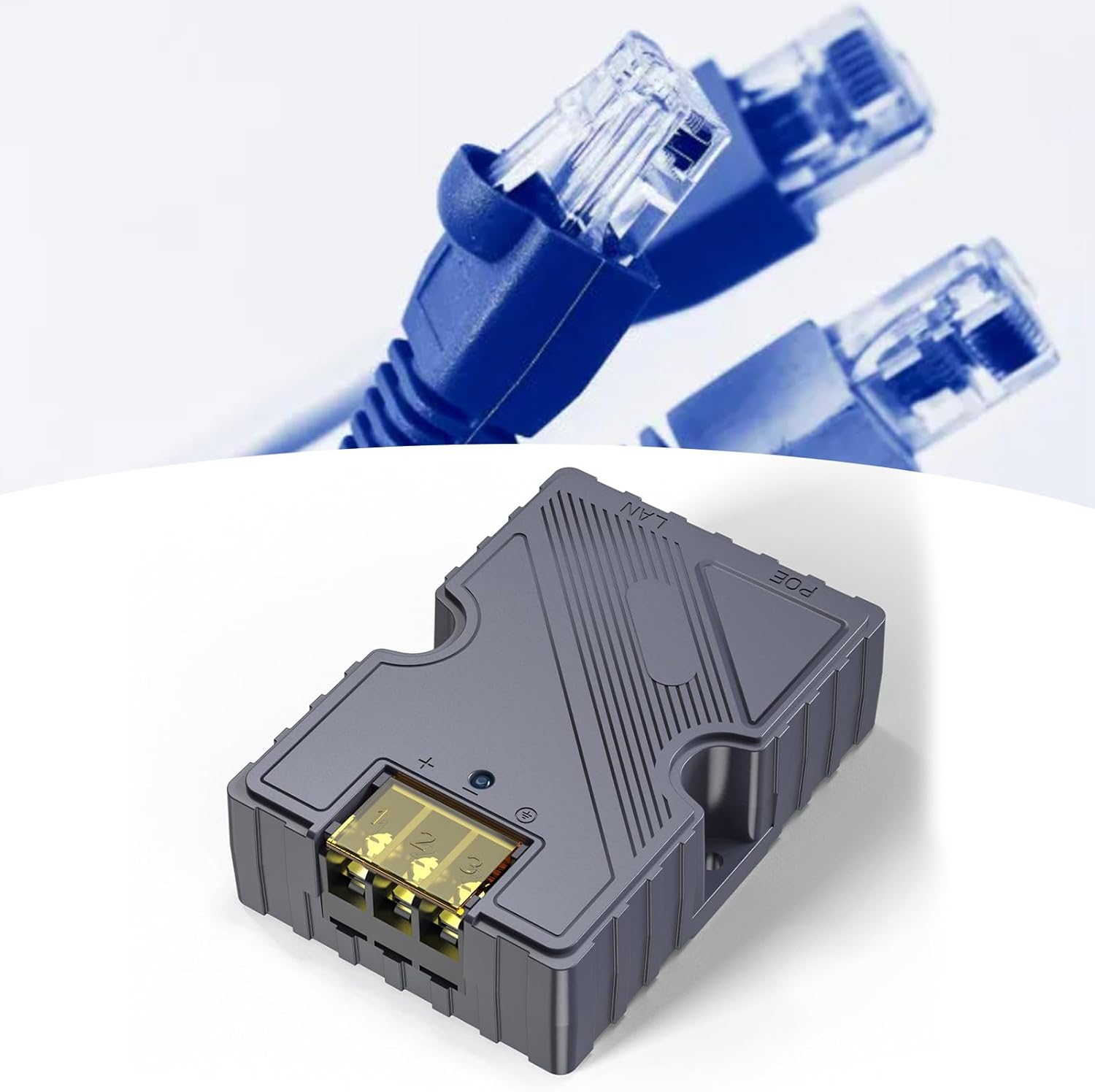 POE Injector 48-57V, Flexible ABS 150W POE Injector 10 100 1000MB/S Effective Power Supply Fixed Transmission 4 Pair of Gigabit Ethernet with LAN for Satellite image number 3