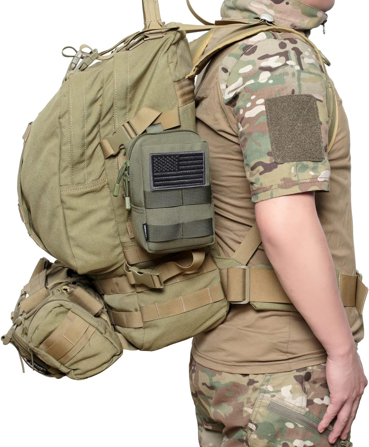 2 Pack Molle Pouches - Tactical Compact Water-Resistant EDC Pouch image number 5