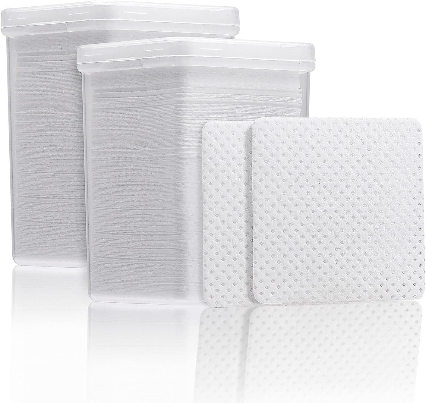 400 Pcs Non-Woven Glue Cleaning Wipes for Lash Extensions and Nail Polish Removal, Beauty Salon Supplies (White) image number 1