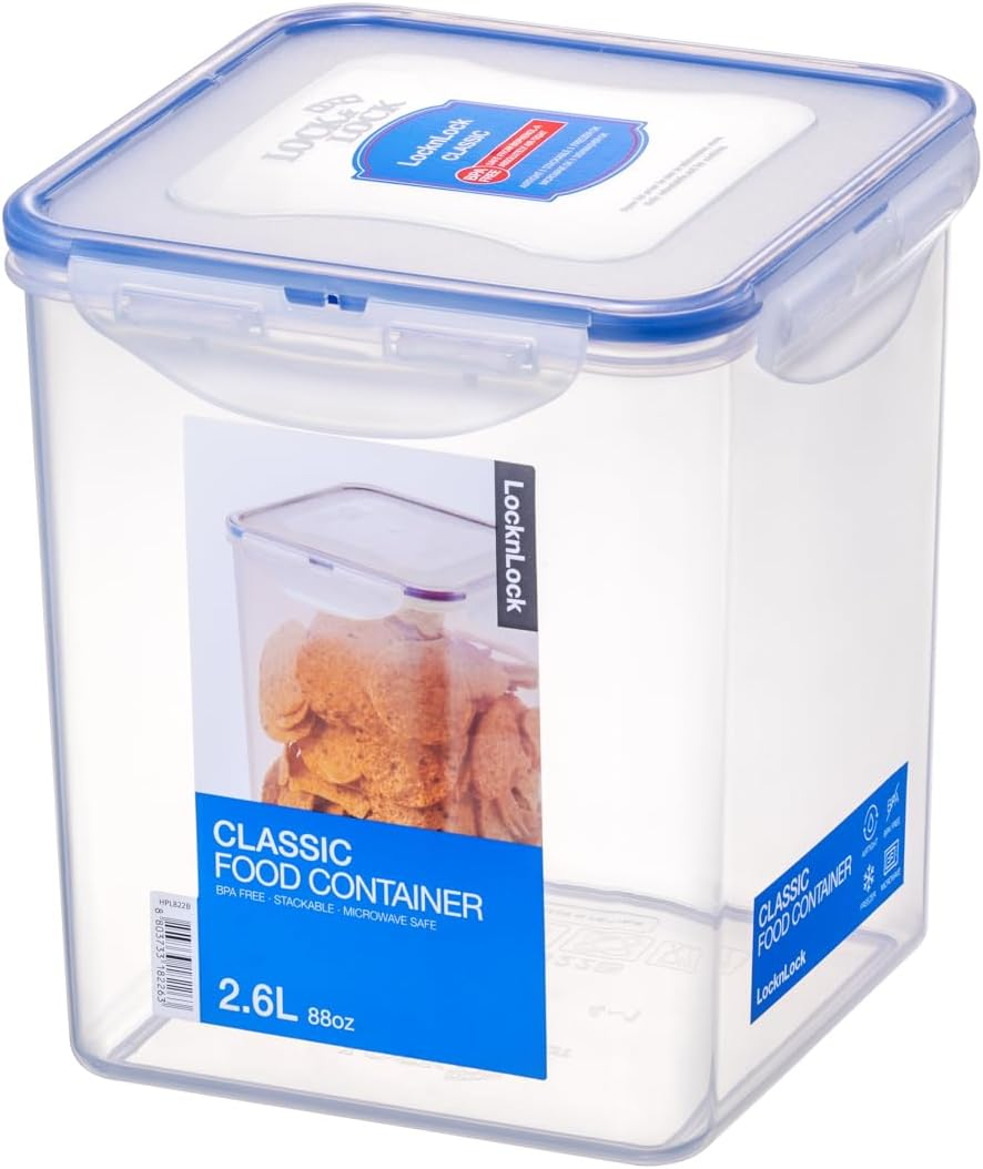Lock & Lock 70070 Classic Tall Square Container, Clear image number 2