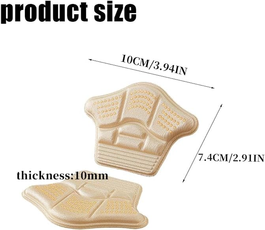 10 Pairs Leather Heel Cushion Inserts for Boots & Sport Shoes - Reusable Adhesive Heel Grips Liners for Comfort, Blister Prevention & Pain Relief Heel Stoppers (10MM) image number 5