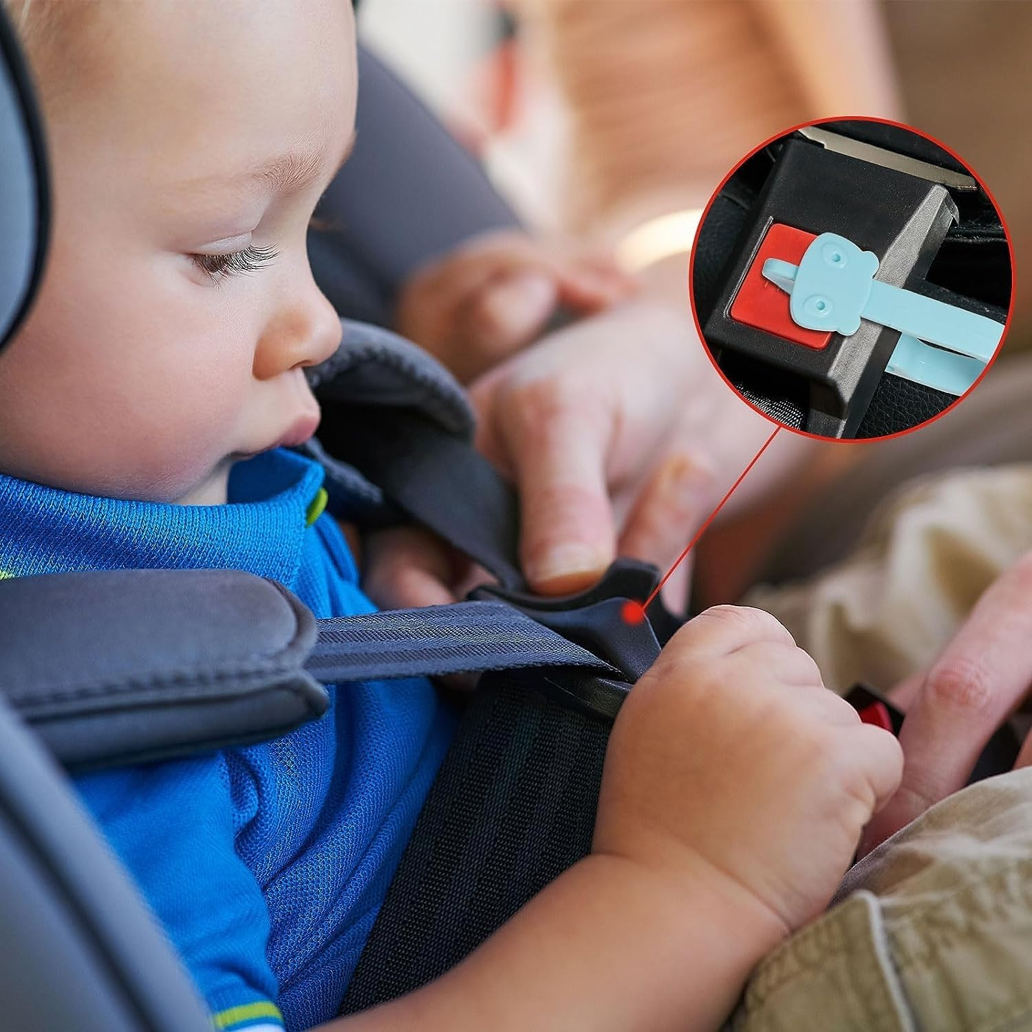 2Pcs Car Seat Openers, Buckle Tool with Keychain, Key Button Opener for All Child Seats image number 3