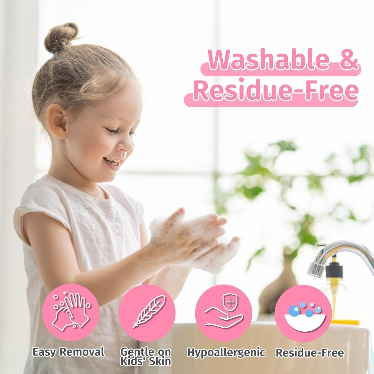 Kids Makeup Kit for Girls, Real Washable Cosmetic Beauty Toy with Mirror and Stickers, Safe & Non-Toxic Makeup Set for 3-12 Year Old Kids Toddler Girl Toys image number 4