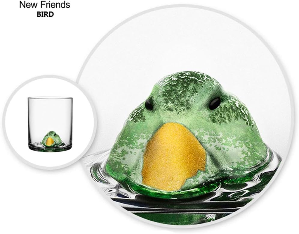 LKMY 460Ml 3D Animal Pet Crystal Glass Bowl, Cute Cat Bowl, Glass Cup, Coffee, Tea, Water Drinking Glasses (Bird) image number 5