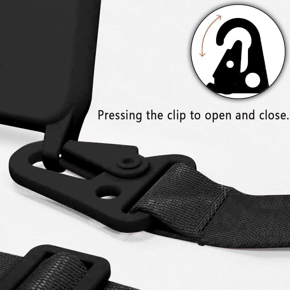 Yichxu Mobile Phone Lanyard Case for Samsung Galaxy S25 plus 5G with Strap, Silicone Mobile Phone Case with Cord Lanyard, Protective Case with Chain, Shockproof Nylon Shoulder Strap, Necklace Case For image number 2