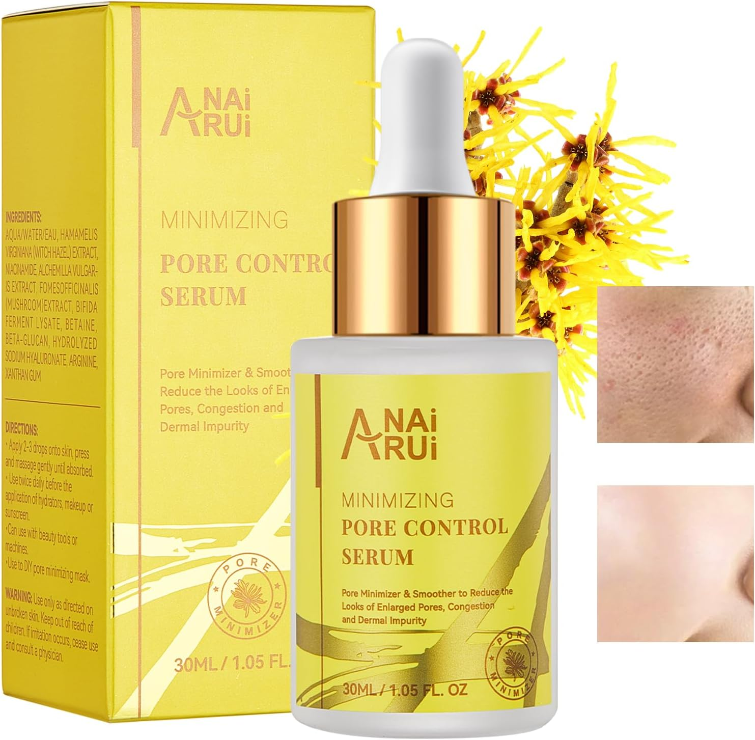 ANAI RUI Pore Minimizer Serum, Pore Minimizer for Face, Pore Control,Minimizing, Shrinking, Tightening Pores, Refine Skin Texture 1 Fl.Oz image number 5