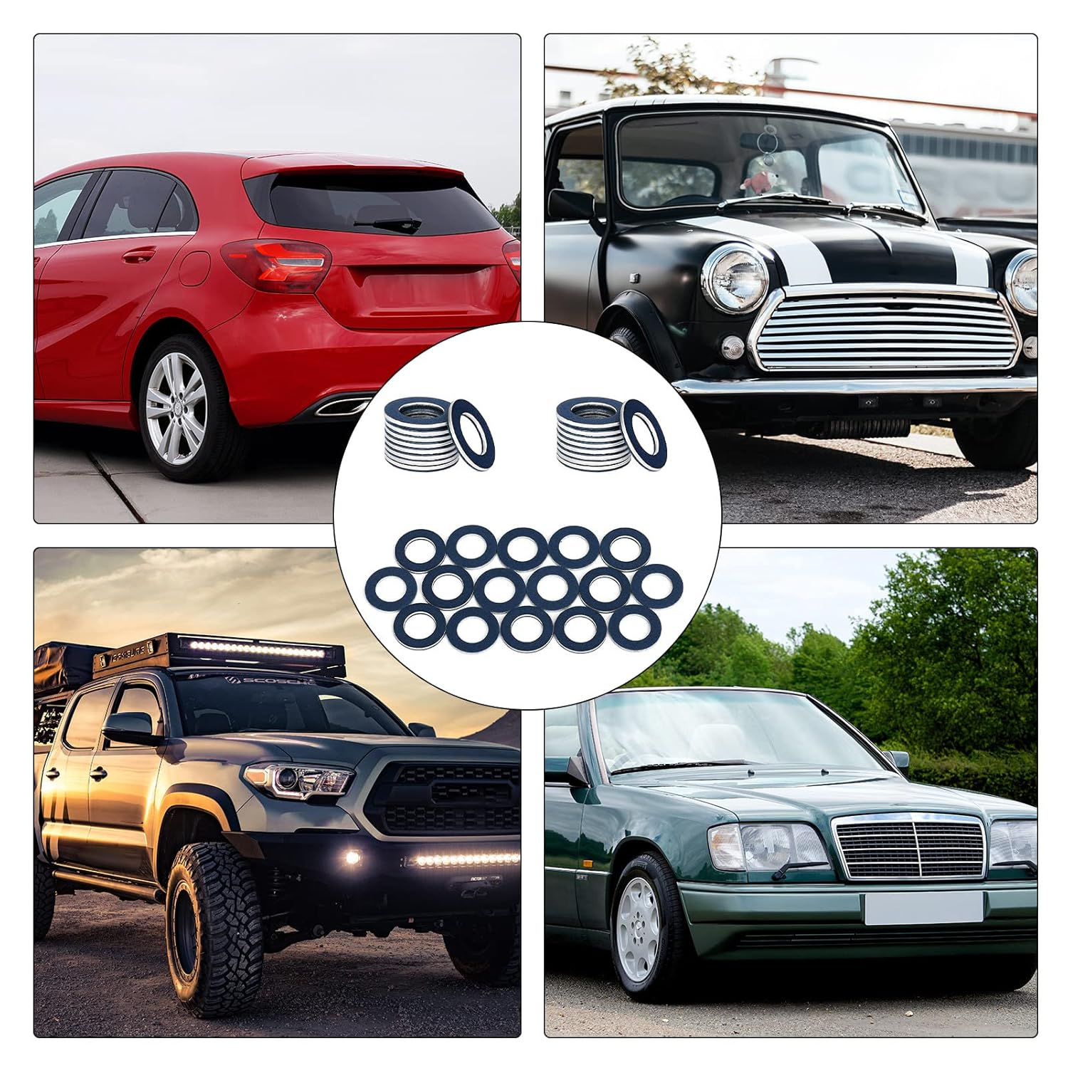 AIEX 15PCS 12Mm Oil Drain Plug Gasket, Aluminum Drain Plug Gaskets Crush Washers Drain Plug Gasket Oil Drain Plug Washers for Toyota/Lexus Scion (Blue) image number 3