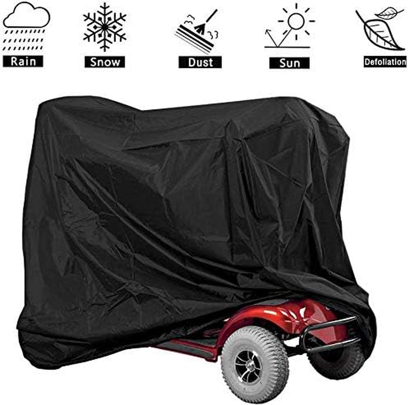 Waterproof Mobility Scooter Cover 210D Oxford Fabric UV Protection Breathable Weatherproof Scooter Cover with Storage Bag,140 * 66 * 91CM Waterproof Mobility Scooter Cover image number 4