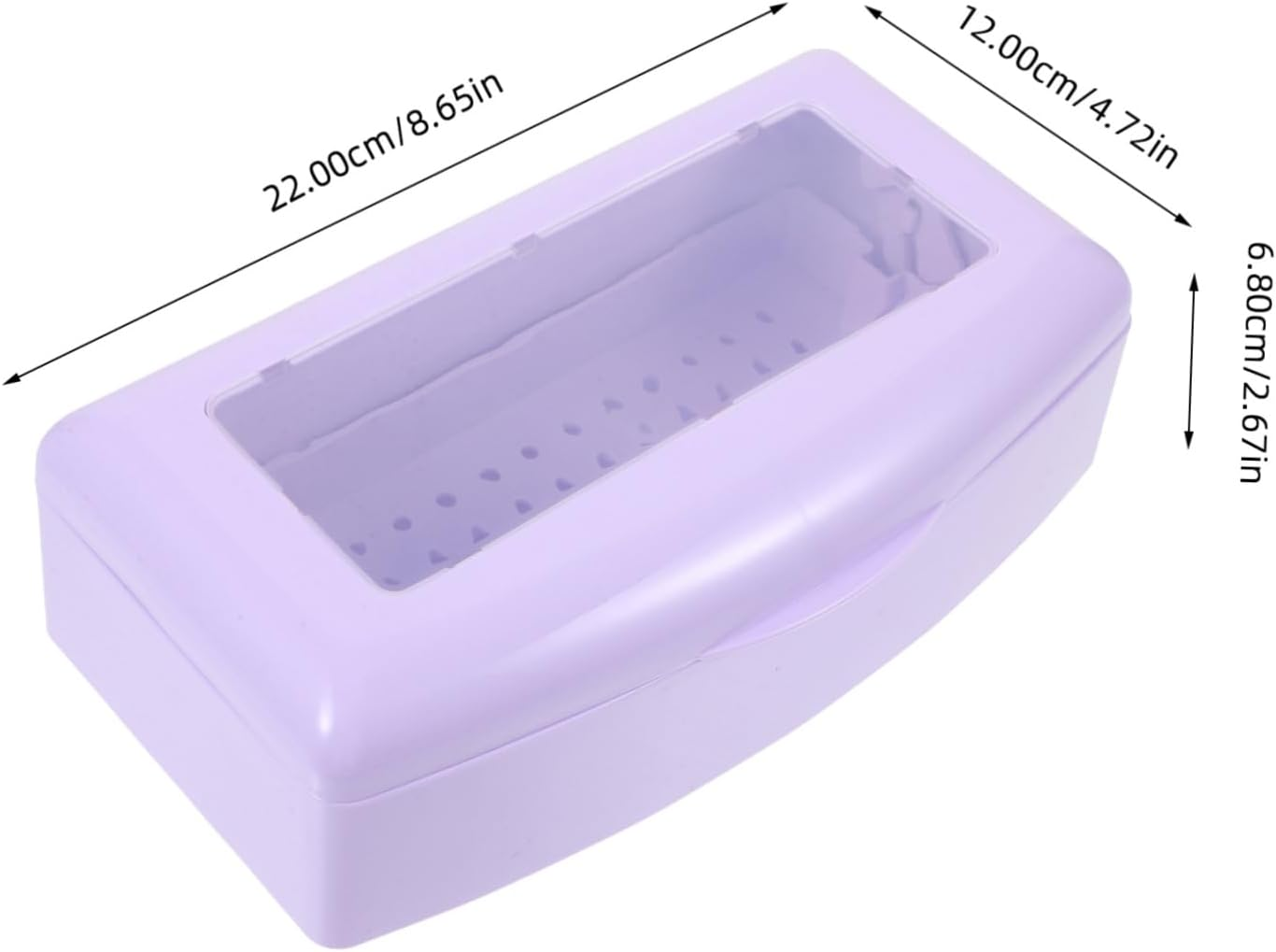PENIKOKO Nail Art Tool Cleaning Box Portable Organizer with Lid for Manicure Tweezers Tools Clean Storage for Professionals Diy Enthusiasts for Home Salon Use image number 5