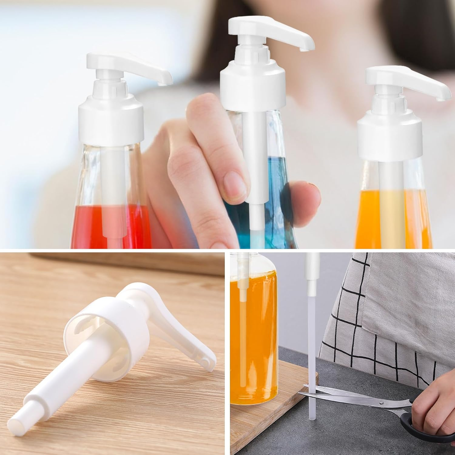 Pack of 2 Pump Dispenser for Monin Syrup - Compatible with Monin Syrup Pump and 700 Ml Bottles, 10 Ml Pro Hub, Reusable Pump Head for Coffee Bar, Homebrew, Cocktails image number 1