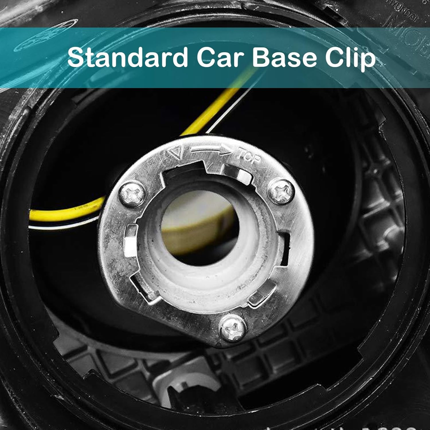 2 PCS Car Bulb Adapter, H7 Car LED Spotlight Holders, Car LED Bulb Holder Socket for Hyundai, Nissan, Kia (Black)