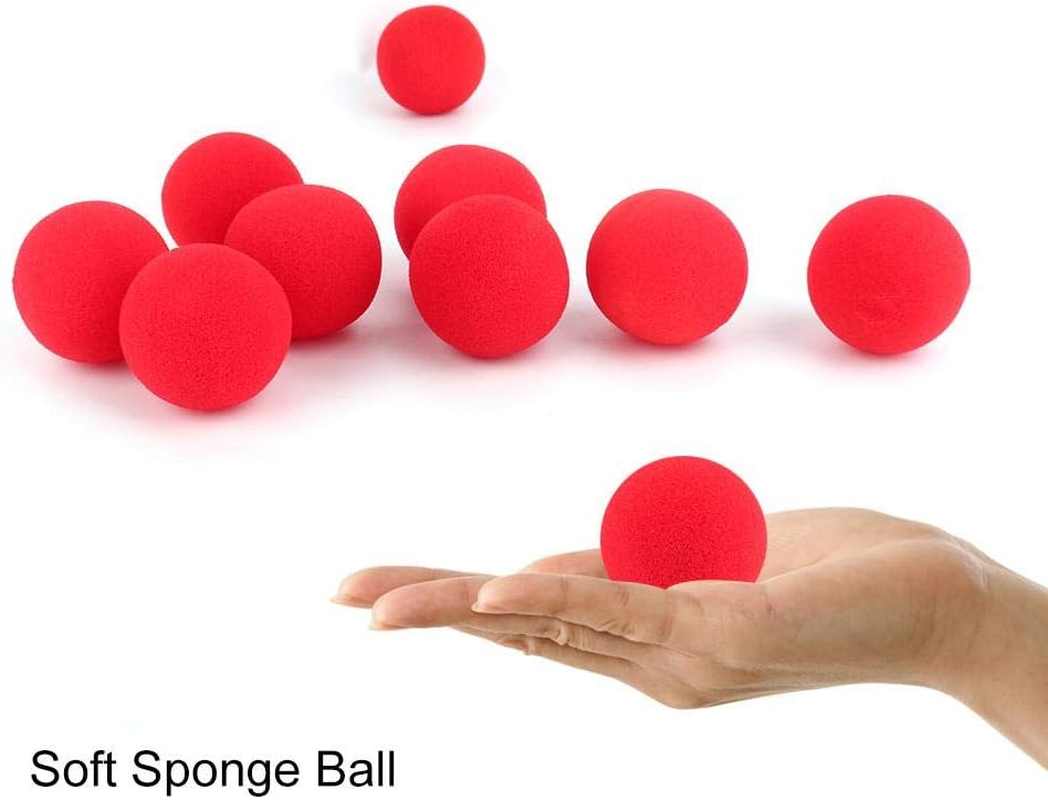 10Pcs Magic Sponge Ball Set, 4.5Cm/1.77Inch Red Sponge Softball Close-Up Magic Street Classic Comedy Trick Props Soft Red Sponge Balls image number 2