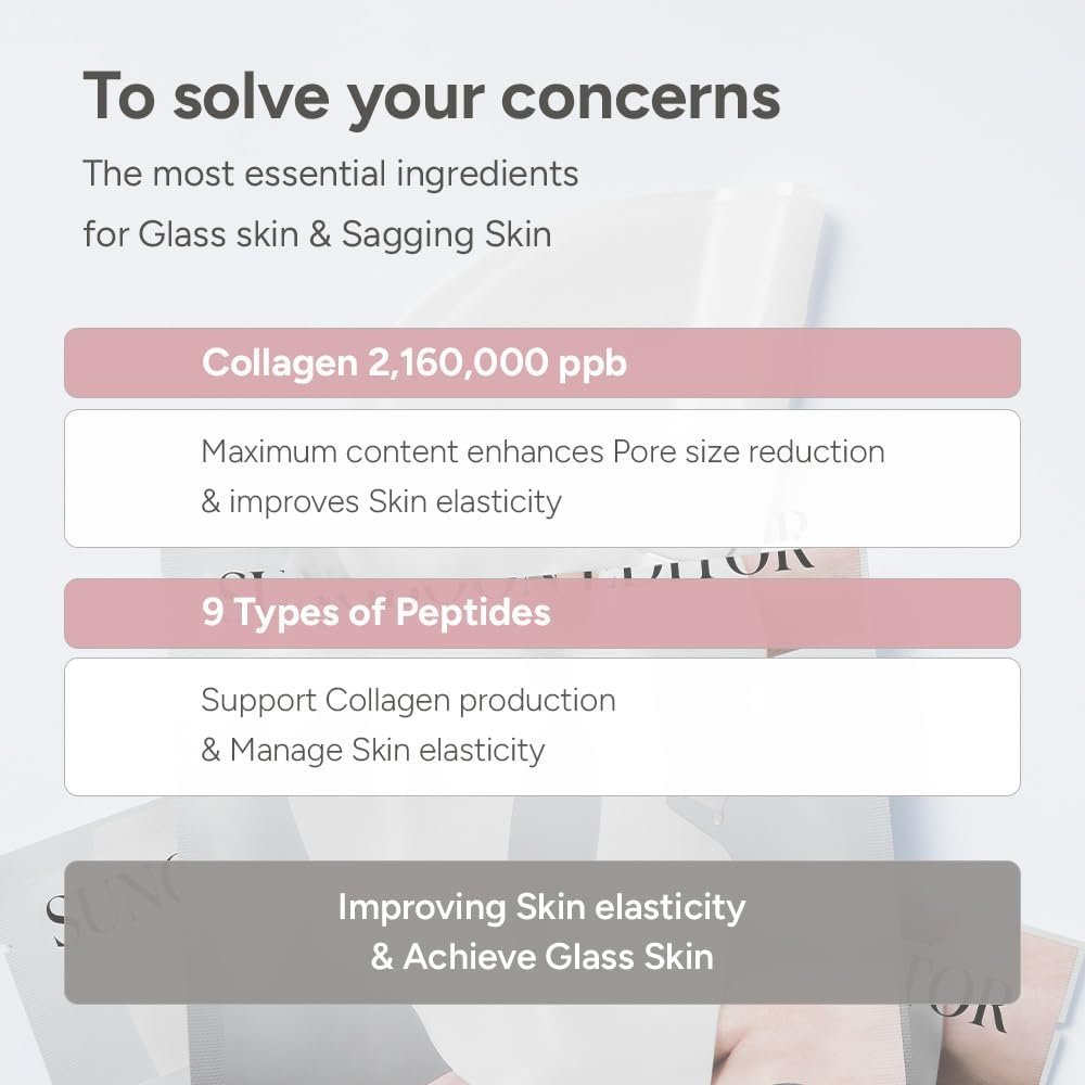 SUNGBOON EDITOR Deep Collagen Overnight Mask 37Gx4Ea | Original Hydrating Collagen Face Mask | Real Collagen 2,160,000PPB for Elasticity |Tiktok Trend Items Korean Skin Care image number 5