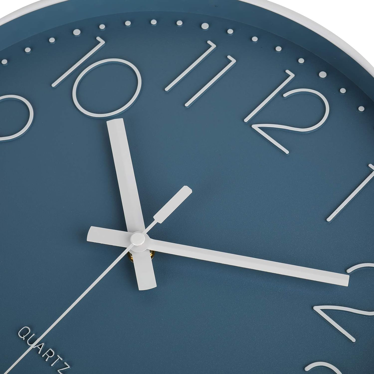 12 Inch Silent Non-Ticking Battery Operated Quality Quartz round Wall Clock Modern Decor Clock for Home Office Bedroom (Cerulean Color)