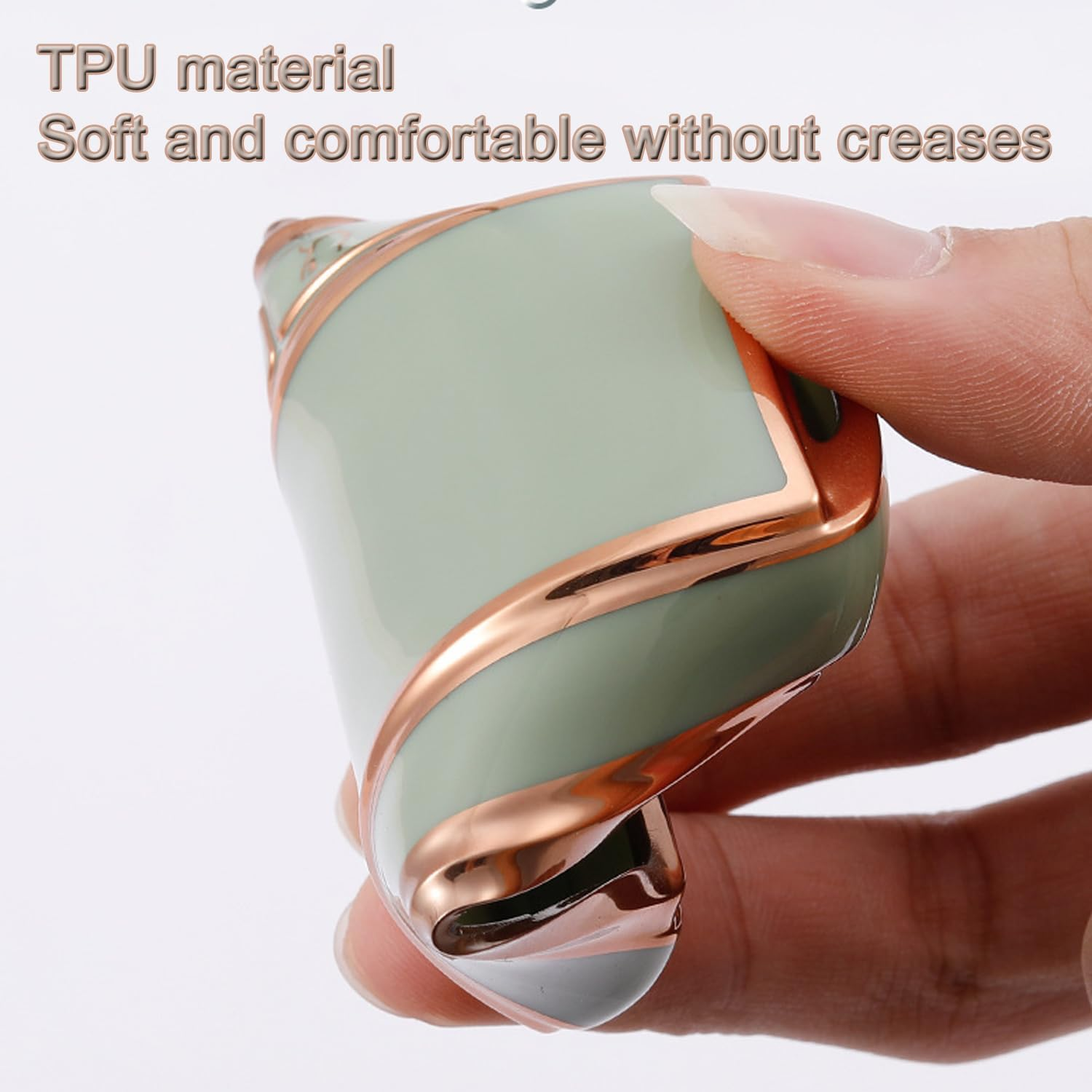 AULESSE TPU Remote Key Fob Cover Case for Ma-Zda 3 6 CX-4 CX-5 CX-8 CX-9 CX-12 CX-30 Alexa Miata 4 Buttons Gold Edged Smart Key Fob Cover Case (Black) image number 5