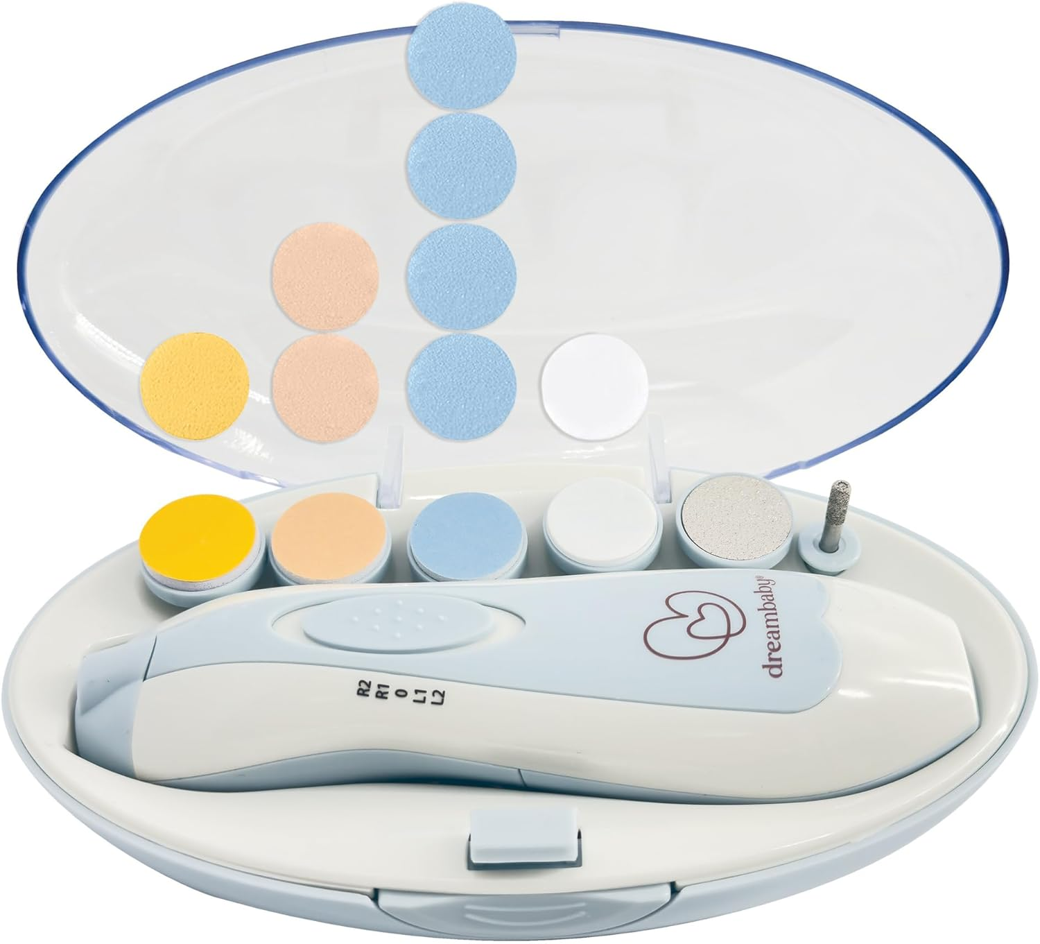 Dreambaby Baby & Me Nail Care Kit - 16 Piece Electric Nail Trimmer for Babies - Comes with 6 Shape & Trim Options and 8 Replacement Pads image number 3