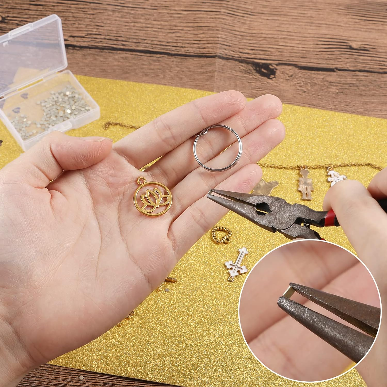 AIEX 4 Grams (About 400 Pcs) Silver Solder Flux for Jewelry, 2X2Mm Precut Silver Solder Chips Ultra Tiny Medium Density Easy Soldering for Jewelry Repair & Making (M Solder, 1360&deg;F) image number 5