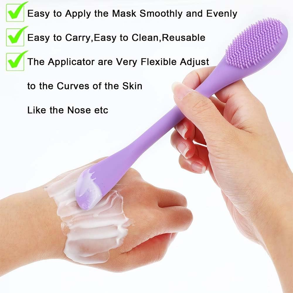 Lyhaogao Silicone Blackhead Remover Tool and Pore Cleanser Brush Set, 5Pcs Facial Cleansing Kit with Soft Bristles for Deep Cleansing, Exfoliation and Blackhead Removal, Daily Face Care (Unisex) image number 5