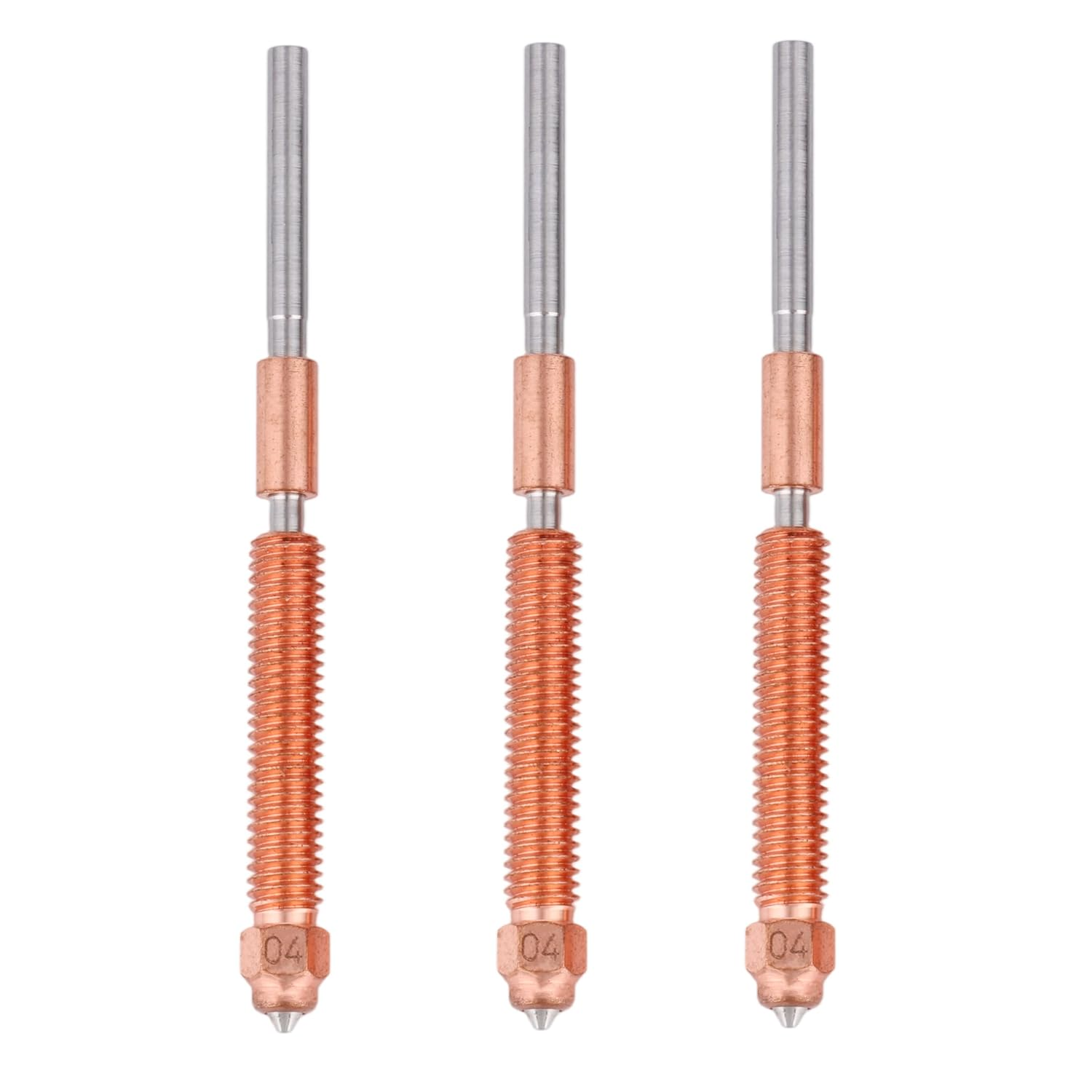 3Pcs 0.4Mm Combination Nozzle Kit for Creality K2 Plus, Upgraded K2 plus Unicorn Nozzle Replacement Kit with Titanium Alloy Copper Alloy Hardened Steel for Creality Hi Printer image number 5
