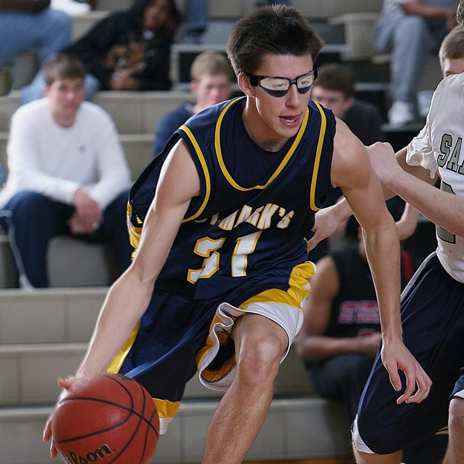 Olgaa Basketball Goggles Sport Dribble Specs Goggles Black Sports Goggles Dribbling Specs Basketball Training Aid for Teenagers Kids Gifts (2 Pieces) image number 6