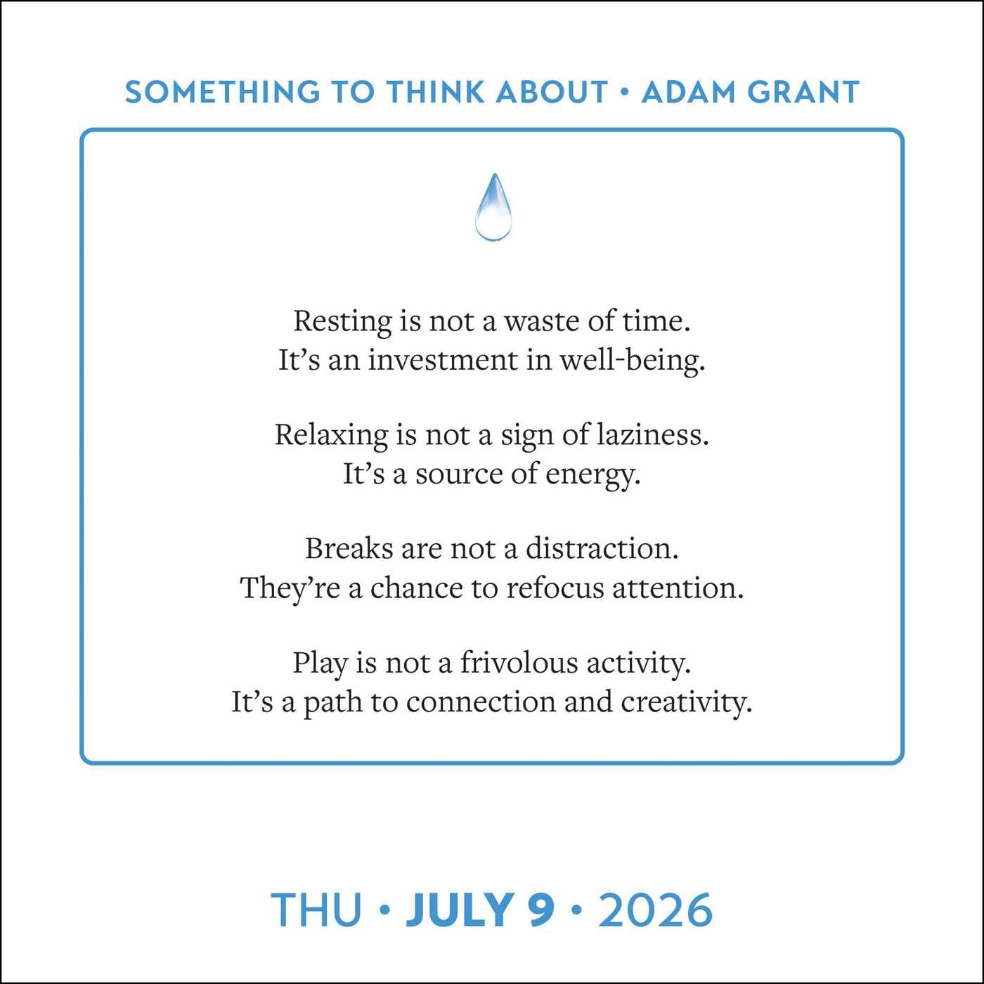 Adam Grant 2026 Day-To-Day Calendar: Something to Think About image number 1