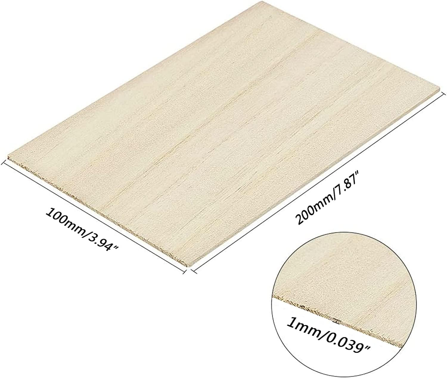 12 Pack Balsa Wood Sheets,200X100X1Mm Thin,Unfinished Plywood Square Light Craft Model Craft Wooden Plate for Airplane,Boat,Craft Model