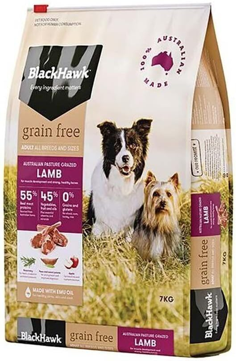 Black Hawk Adult All Breed Grain Free Lamb Dry Dog Food 7 Kg image number 2