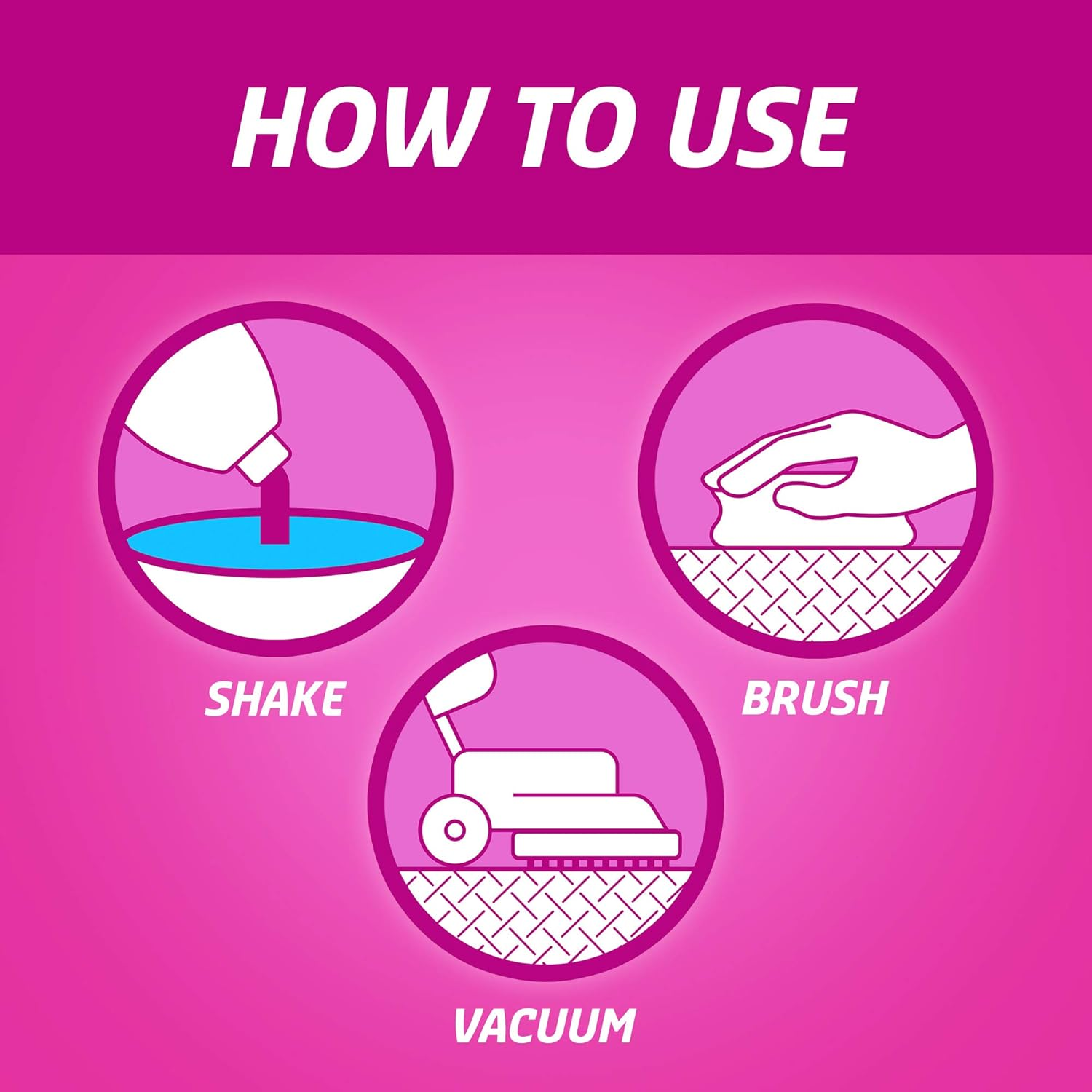 Vanish Hand Shampoo Clean and Fresh Large Area Carpet Cleaner 450 Ml - Pack of 3