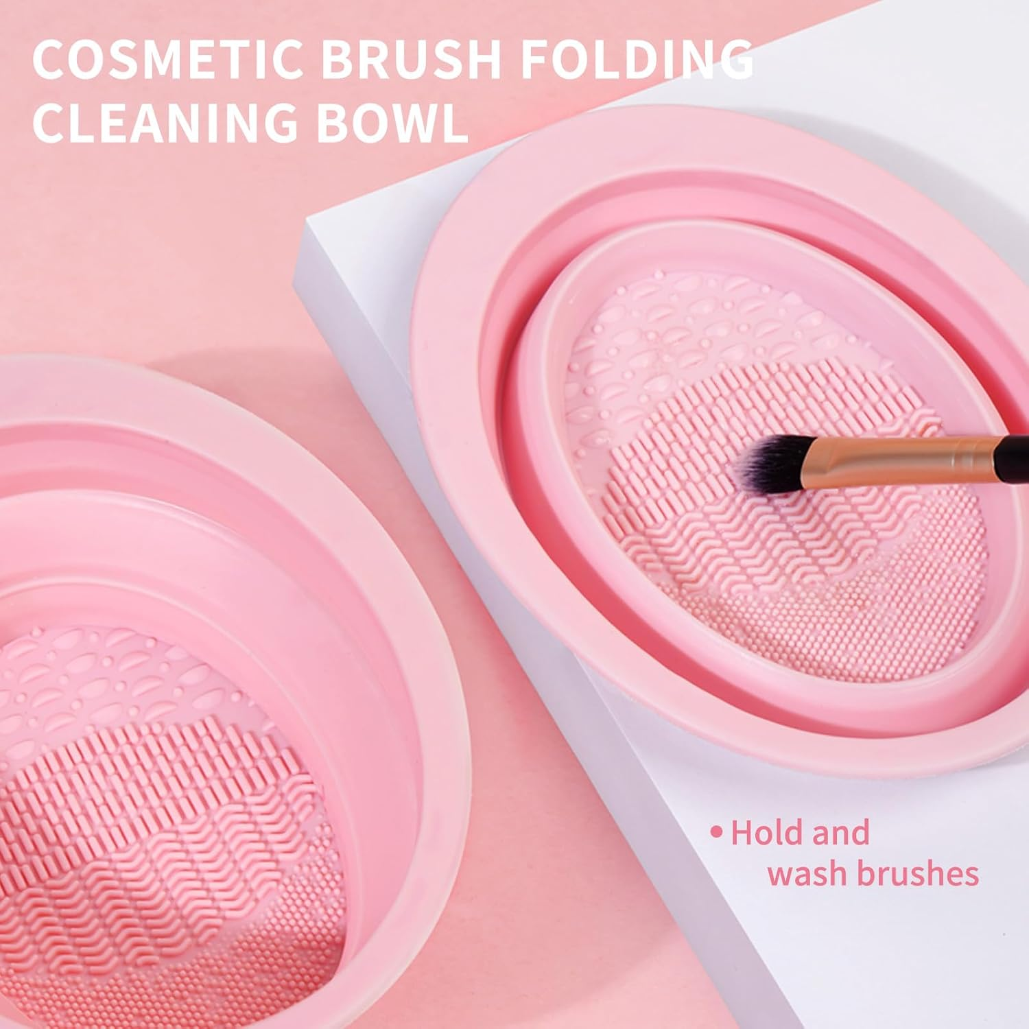 MAANGE 37 Pcs Makeup Brush Set Premium Synthetic Make up Brushes Foundation Eye Shadow Powder Concealers Brushes Set for Beginners Professional Makeup Tool Set (Pink) - Pink image number 5