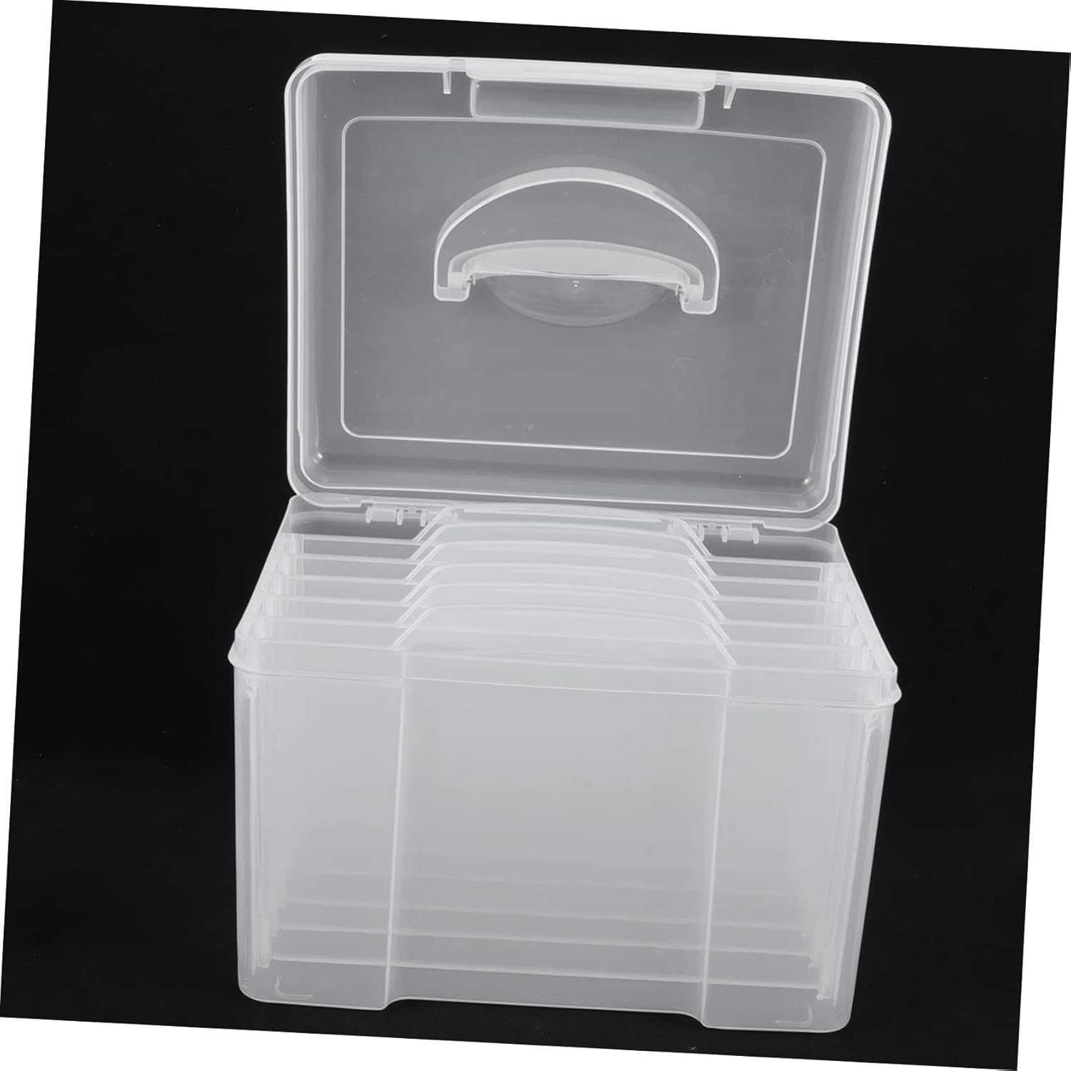 Tofficu Photo Box Greeting Card Sorting Box Compartments Portable for Home and Craft Diy Scrapbook Organization image number 1