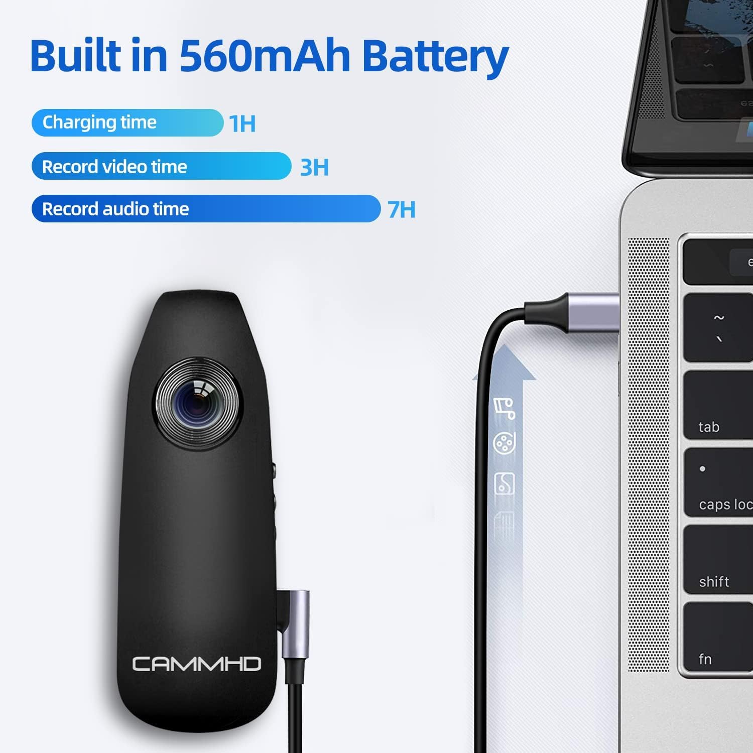 CAMMHD 1080P Mini Body Camera, 32GB Small Pocket Cam with Magnetic Clip, No Wifi Blutooth, Portable Video Recorder Suitable for Cycling Motorcycle Travel Hiking Walking Security image number 4