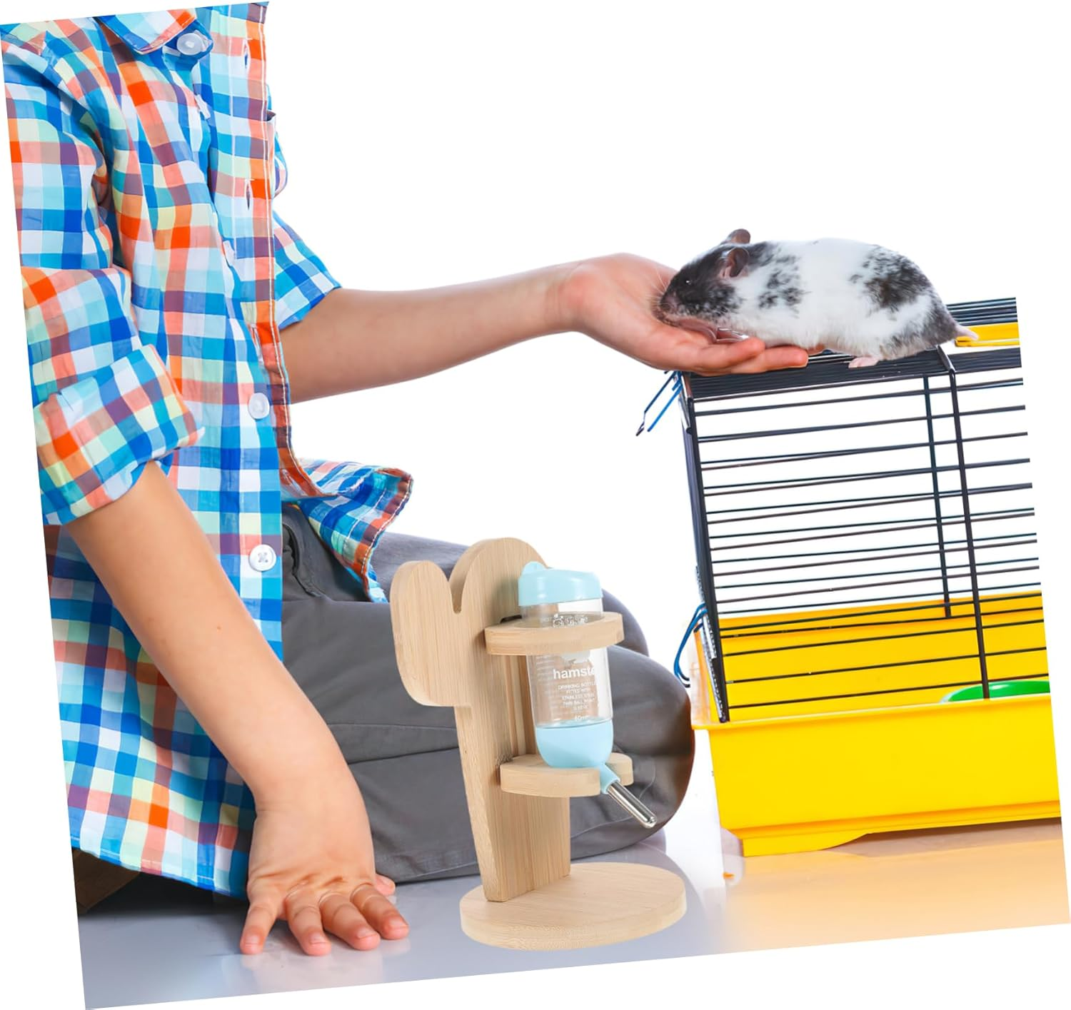 VANZACK Vertical Drinking Fountain Wear Bottle Water Bottle Holder for Chinchilla Supply for Small Animal Drinking Station image number 4