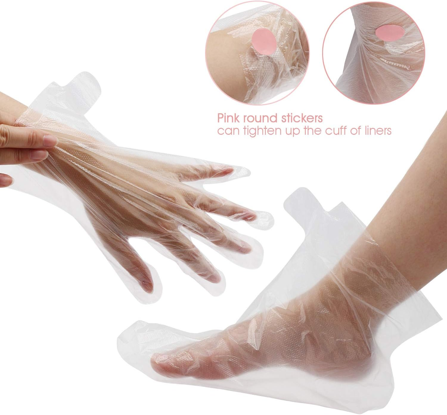 Paraffin Bath Liners, Segbeauty 200 Count Plastic Socks and Gloves Pro Cozies Liners for Hand & Foot Paraffin Bath Wax Therapy Bags Small image number 5