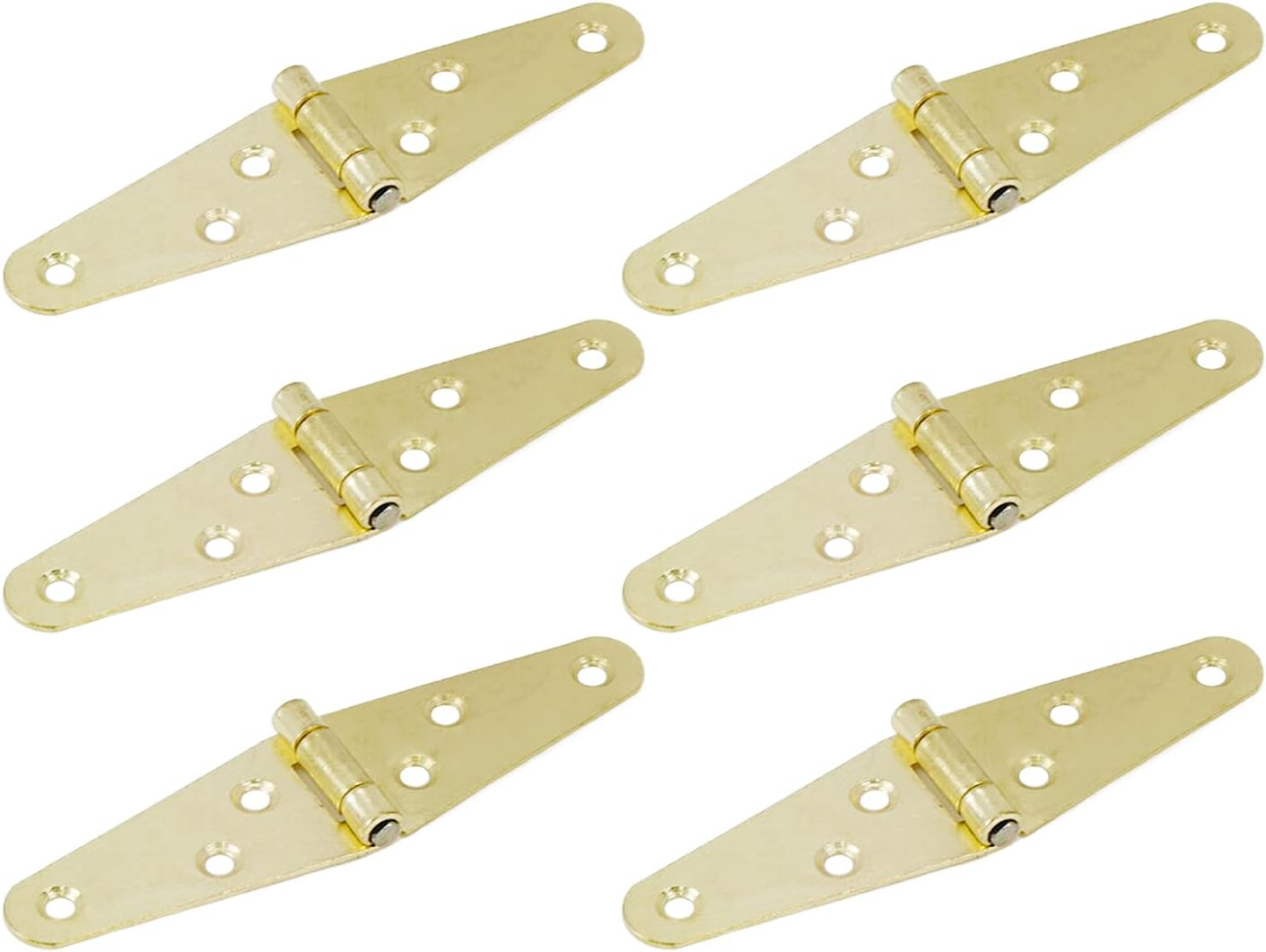 Geesatis 6 Pcs Hinges Heavy Duty Hinge 3 Inch Cabinet Closet Latch Door Hinge, with Mounting Screws