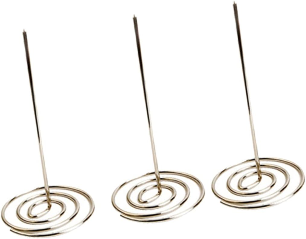 STOBOK 9Pcs Menu Summons Fork for Invoice Storage Metal Document Notes Holder Restaurant Office Desk Accessories